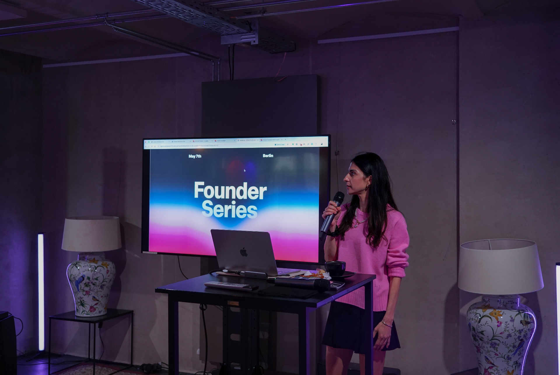 Iglika presenting at Founder Series